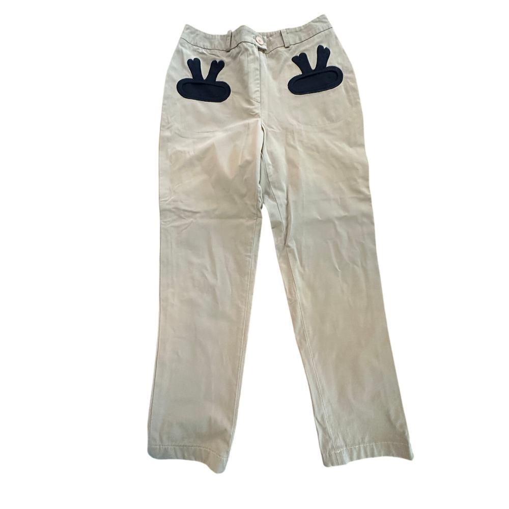 Uesako Women's Tan High Rise Straight Leg Pants Size Small